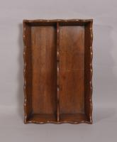 S/3775 Antique 19th Century Mahogany Two Division Cutlery Tray