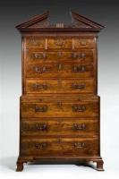 George III mahogany tallboy in the manner of Robert Gillow