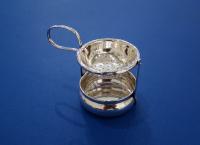 Continental .800 Standard Silver Tea Strainer with Drip Pan
