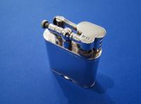 Silver Engine-Turned Pocket Petrol Lighter