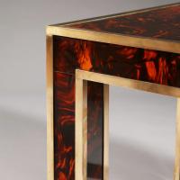 A Pair of 1960s Faux Tortoiseshell Occasional Tables after Jansen