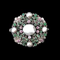 A stunning silver brooch by the Gaskins