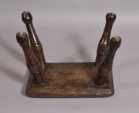 S/3798 Antique 19th Century Oak Child's Rectangular Stool
