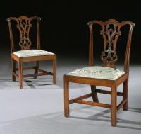 A Pair of George III Mahogany Side Chairs