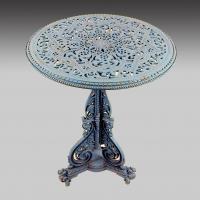 Aesthetic Movement cast iron table after a design by Christopher Dresser