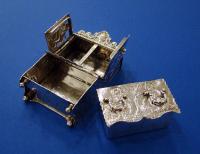 Dutch Silver Miniature Bureaux Bookcase