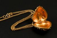 Victorian two colour gold heart opening locket