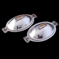 Charles Ashbee silver plated dishes