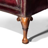 A Generous Leather Wing arm chair