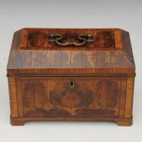 18th Century Burr Thorn Wood Tea Caddy