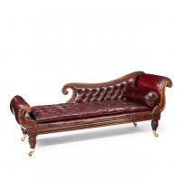A late Regency rosewood chaise longue