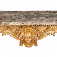 A mid-Victorian gilt-wood console table