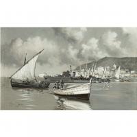 Montague J Dawson (1895-1973), ‘Valetta Harbour’