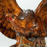 Striking ‘Black Forest’ walnut carving of an eagle