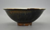 A Henan Black and White Glazed Bowl