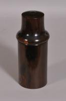 S/3828 Antique Treen 19th Century Coromandel Wood Bottle Case