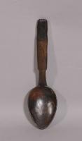 S/3834 Antique Treen 19th Century Welsh Fruitwood Spoon