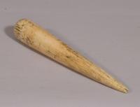 S/3859 Antique Georgian Period Whale Bone Fid