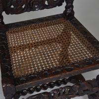 Set of Four 17th century Walnut Caned Side Chairs