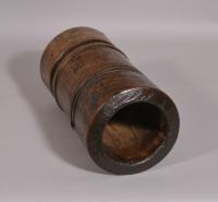 S/3855 Antique Treen 18th Century Beech Mortar