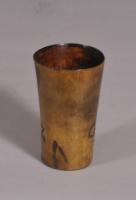 S/3891 Antique Golden Horn Beaker of the Georgian Period