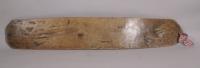 S/3909 Antique Treen Birch Mangle Board Dated 1804
