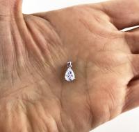 Certified 0.70 Carat Pear Shape D Color Diamond Drop Pendant