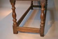 A late 17th century oak refectory table