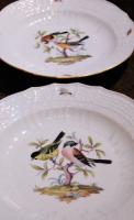 19th Century Bird Plates with Crossed Sword Mark