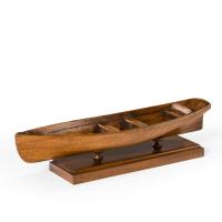A late Victorian mahogany rowing boat model