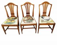 Georgian Mahogany Set Of 8 Antique Hepplewhite Dining Chairs