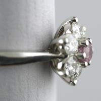Certified Untreated Fancy Purple Diamond Platinum Star Cluster Ring, 2010