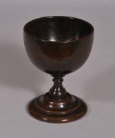 S/3963 Antique Treen 19th Century Rosewood Goblet