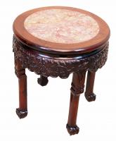 Antique Circular Oriental Hardwood Coffee Table