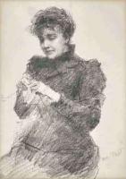 John Butler Yeats (Irish 1839-1922), Mrs Paget knitting