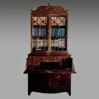 Antique Regency mahogany secretaire bookcase