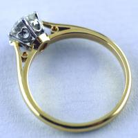1.15 Carat Certified Round Brilliant Diamond Solitaire Ring, Circa 1930