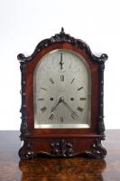 William IV Mahogany English Fusee Bracket Clock