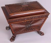 George IV period solid rosewood casket in the Anglo-Indian manner