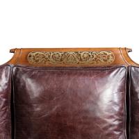 A George IV brass inlaid rosewood country house three-seater sofa attributed to Gillows