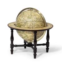 A 12 inch celestial table globe by Harris and Son