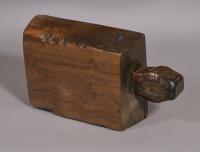 S/3985 Antique Treen Teak Spice Box
