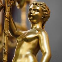 A Magnificent Louis XVI Style Gilt-Bronze Twenty-Four-Light Figural Chandelier