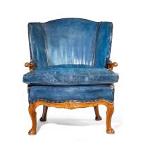 Mahogany wing armchairs attributed to Whytock and Reid Edinburgh