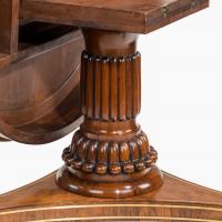 George IV brass-inlaid rosewood centre table attributed to Gillows