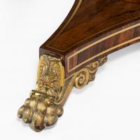 George IV brass-inlaid rosewood centre table attributed to Gillows