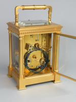 Drocourt Paris giant grande-sonnerie carriage clock backplate