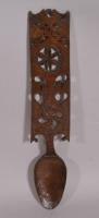 S/3683 Antique Treen Early 19th Century Fruitwood Love Spoon
