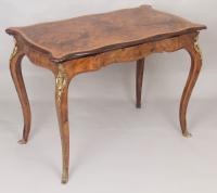 Fine quality Victorian burr-walnut card-table