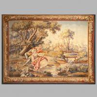 An Aubusson Tapestry Depicting A Pastoral Scene. French, Circa 1900. 